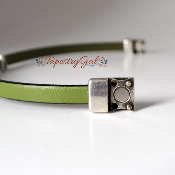 Leather Lotus Bracelet - Image 5