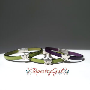 Leather Lotus Bracelet